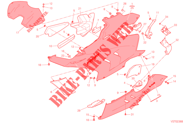 Chiusura telaietto sinistra Ducati 4801C701A