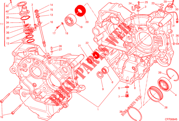 Anello di tenuta Ducati 93040931A