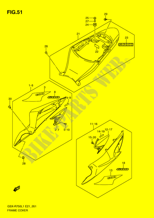 Copertura Suzuki 47100-15J10-YBD