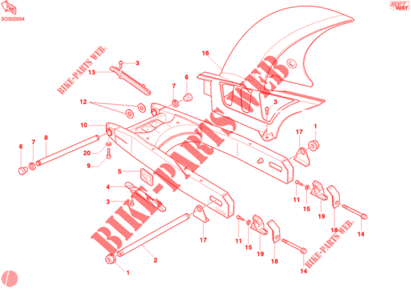 Vite specifica tendicatena Ducati 77910242A